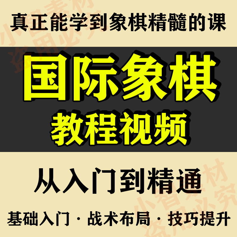 国际象棋教程视频教材入门初级中级高级幼儿童少儿小学生教学课程 商务/设计服务 设计素材/源文件 原图主图