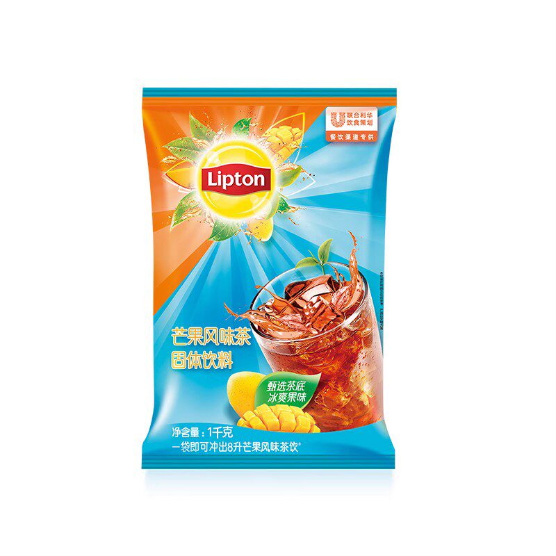 Lipton立顿芒果风味固体饮料1000g即冲速溶果味茶餐饮饮料粉冲剂