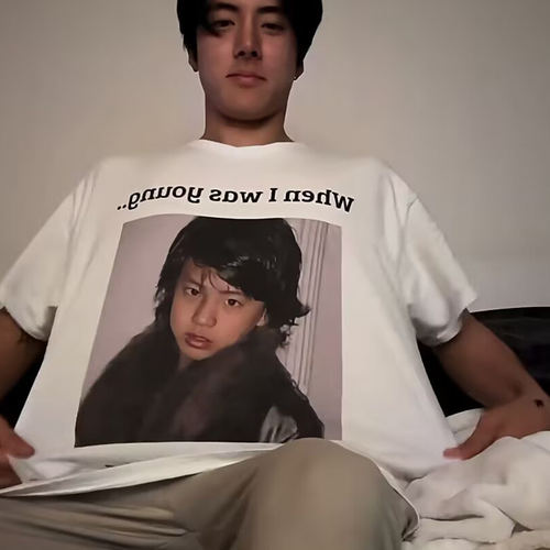 eric孙英宰同款夏季纯棉白色T恤