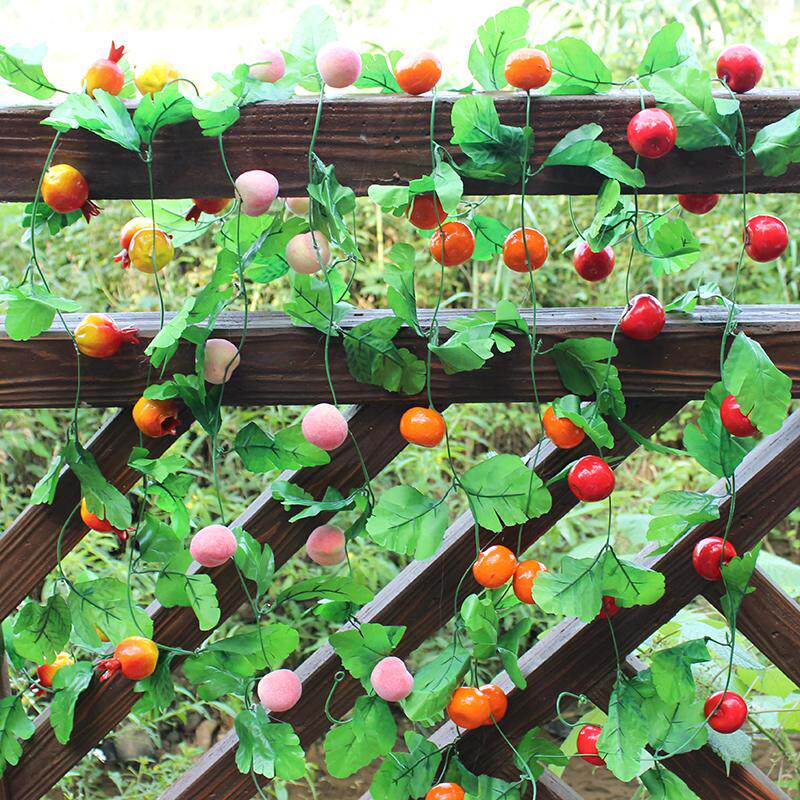 仿真假水果藤条清明节花上坟扫墓拉花墓碑花串祭祀花链冬至寒衣节