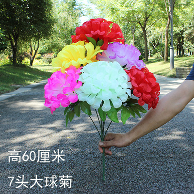 处理菊花7头菊60厘米装饰花上坟
