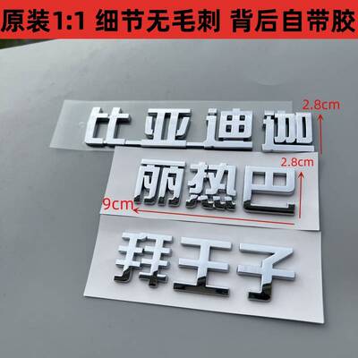 ABS材质车贴网红装饰改装丽热巴