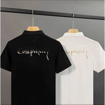 美式高街刺绣字母短袖t恤男夏季潮牌欧美修身设计感小众情侣上衣