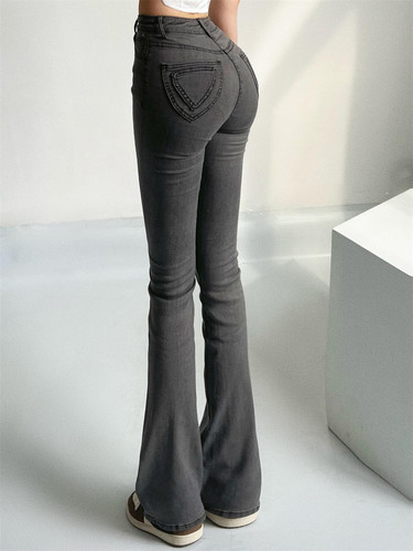 喇叭裤拖地薄款牛仔2022