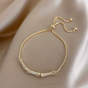 七夕情人节竹节手链女秋冬ins小众设计轻奢高级感手镯气质简约网