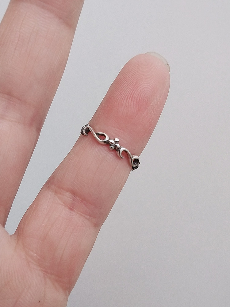 [JITAI] TRENDY FASHION BONE RING WOMENS JOINT S  KOREAN VERSION OF THE FLOWER HEROINE THE SAME GIRLFRIEND SIMPLE FOREST SYSTEM