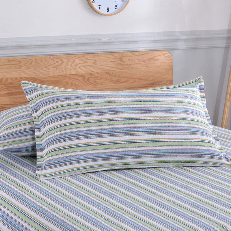 山东特厚纯棉老粗布枕套一对装加厚100全棉亚麻男士枕头套夏季