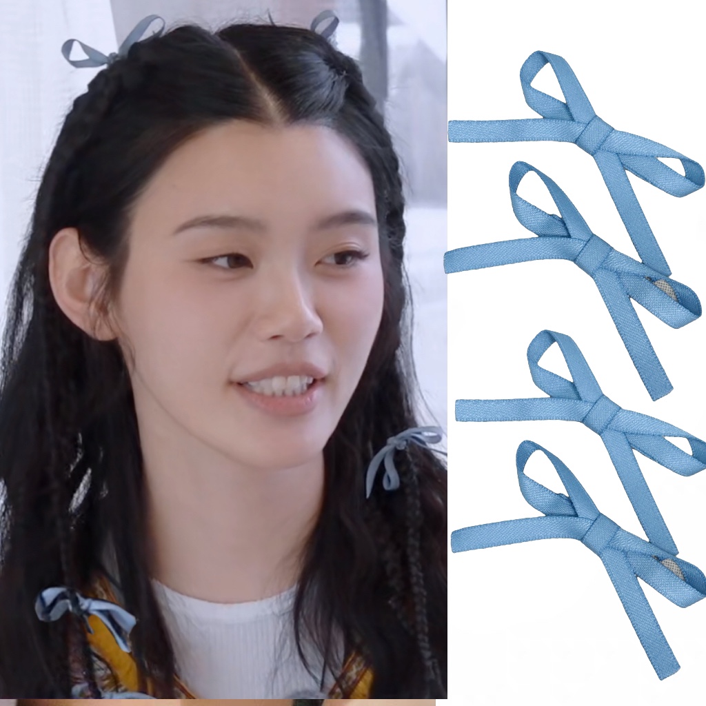 爱的修学旅行奚梦瑶同款发夹蝴蝶结丝带女碎发侧边芭蕾少女风边夹