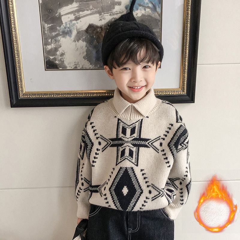儿童加绒加厚毛衣男童202