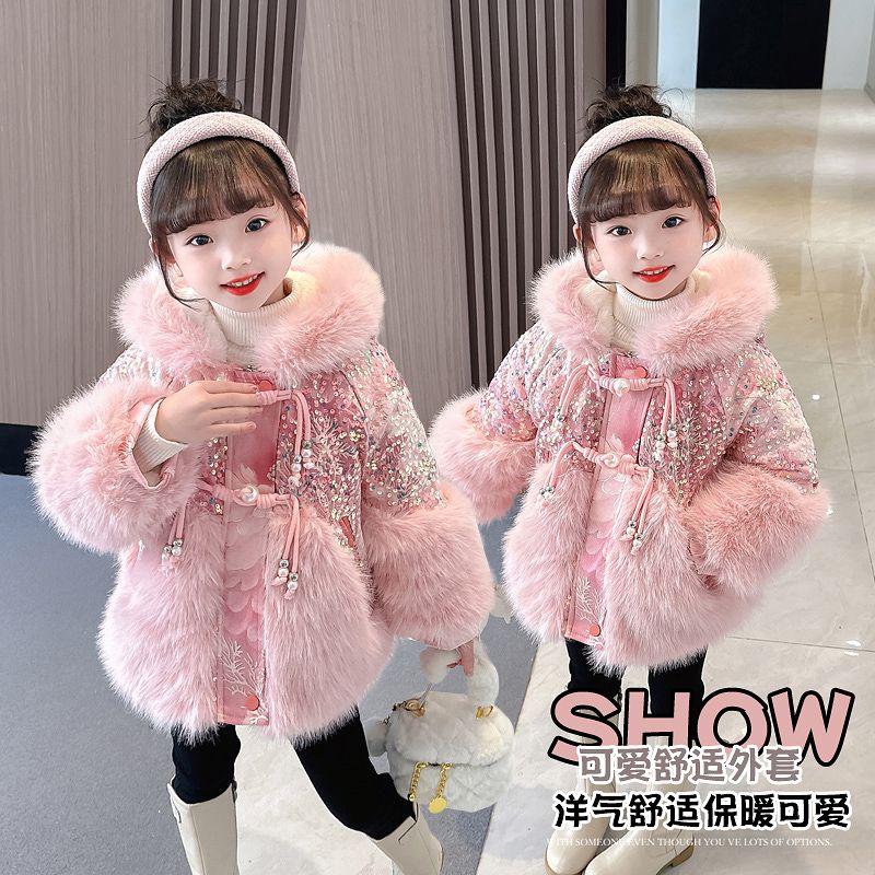 女童冬季新款加绒仿皮草