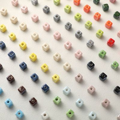 陶瓷方形散珠多色可选