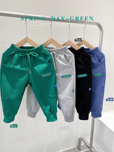 Весенний ремень, детские штаны, универсальные повседневные брюки, коллекция 2022, свободный крой, на шнурках