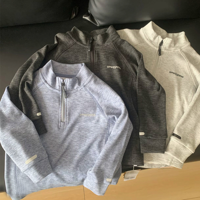 【山系糯糯衣】中大童立领打底T恤男童高弹上衣户外打底衫