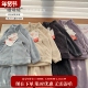 24581 亲子套装 出口日单售完无补 儿童法兰绒睡衣居家服冬新款