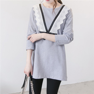 孕妇大码 孕妇秋装 宽松长袖 2019新款 上衣卫衣 韩版