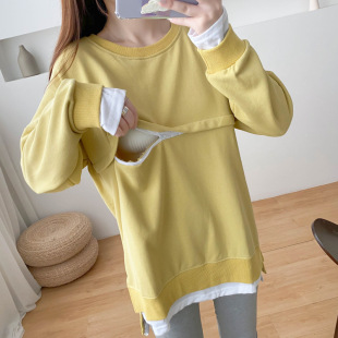 喂奶衣哺乳卫衣 哺乳上衣宽松休闲春季 8362孕妇装 哺乳衣外出春装