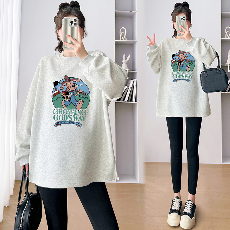 婧麒孕妇装上衣卫衣春装季2025新