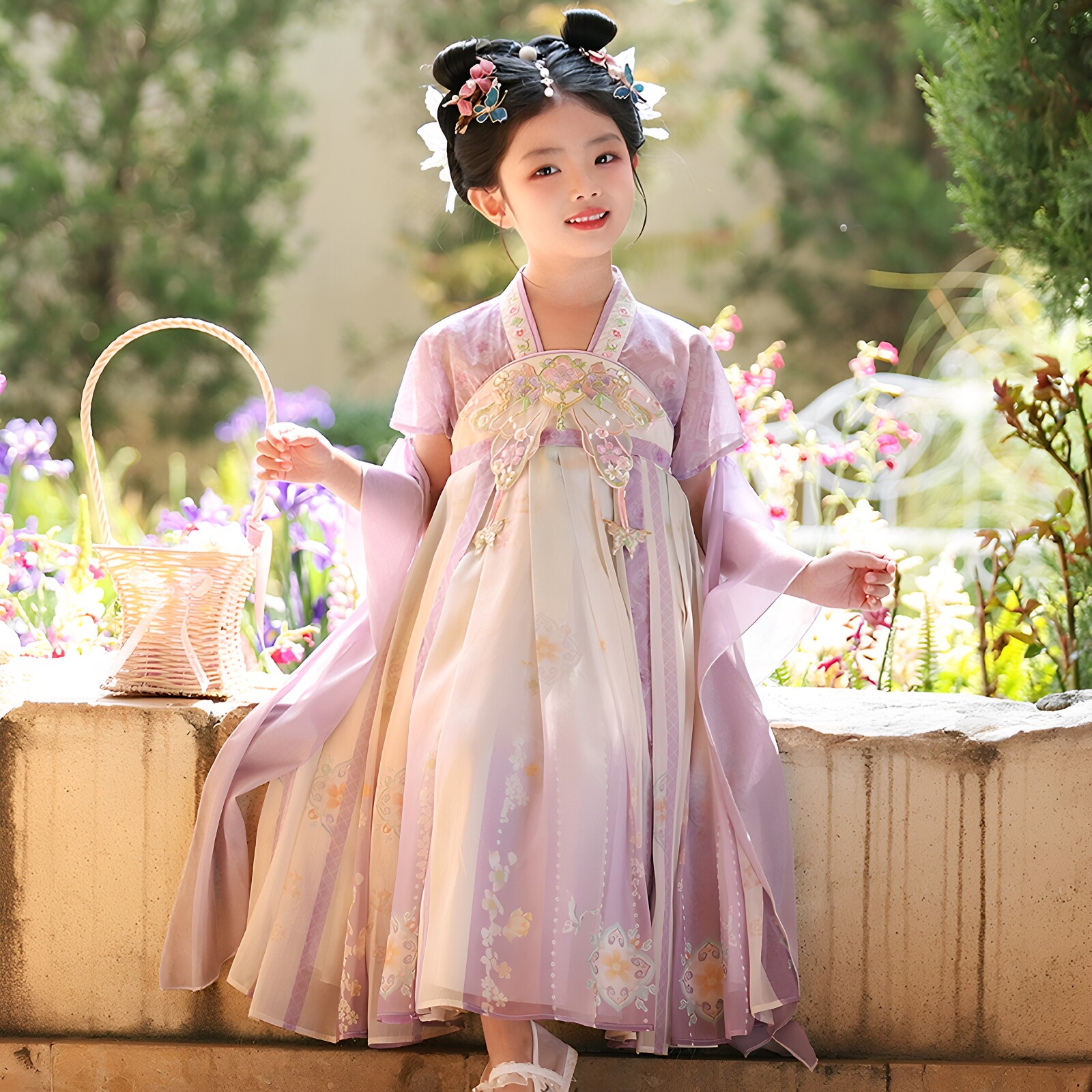女童汉服夏季国风连衣裙超仙古装