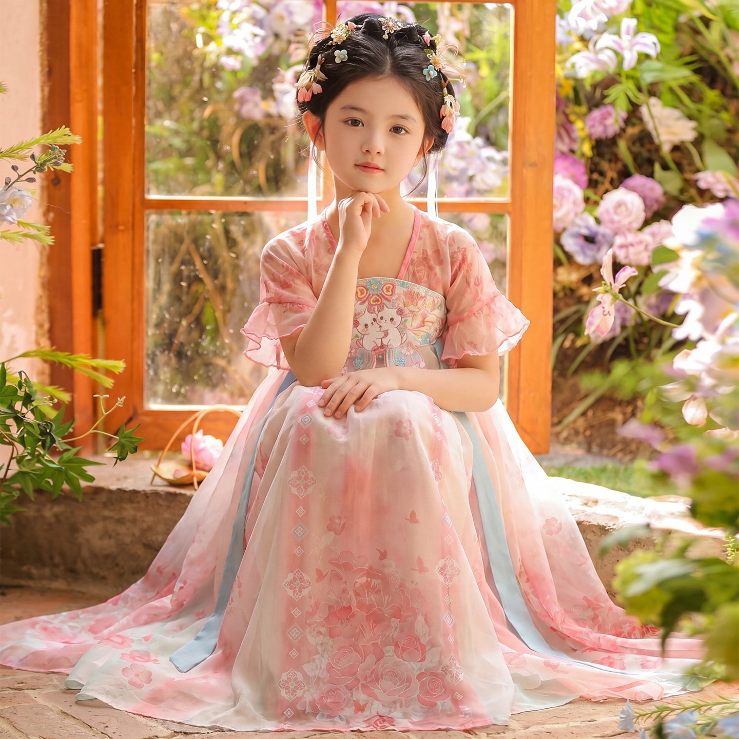 汉服女童夏季薄款绝美古风公主裙图片