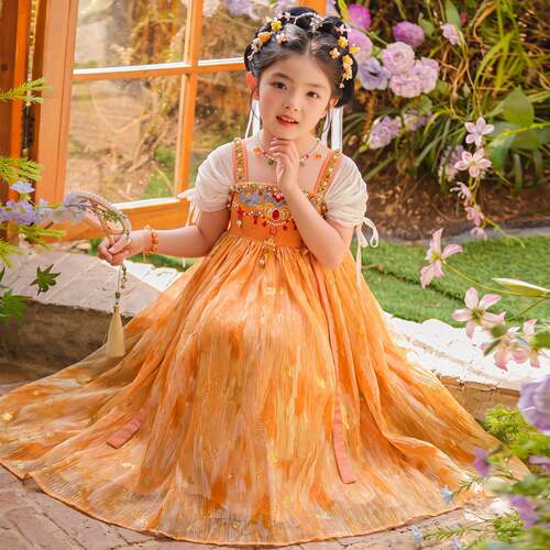 女童汉服公主裙夏季雪纺古装襦裙