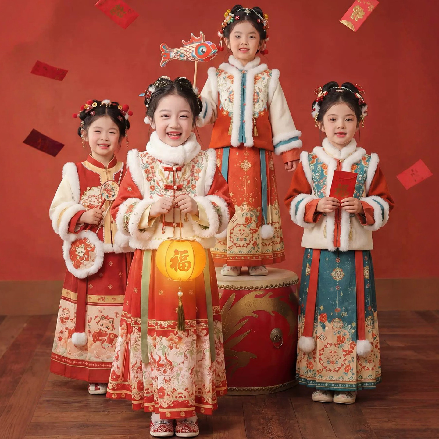 拜年服女童汉服冬季2026新款儿童古装国风过年服女孩喜庆新年唐装,童装/婴儿装/亲子装,唐装,淘宝优惠券,粉丝福利购,淘宝优惠卷