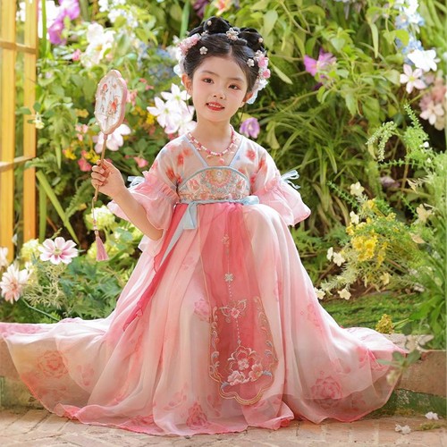 女童汉服夏季新款超仙古风公主裙
