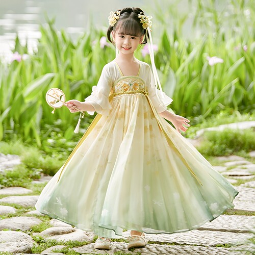 女童汉服夏季古装连衣裙夏款唐装