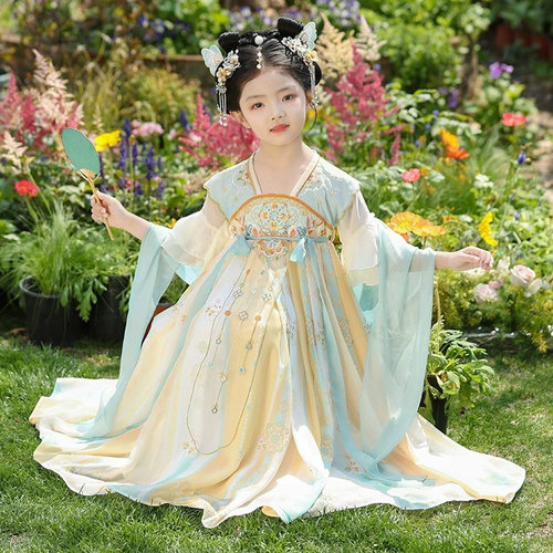 女童汉服连衣裙夏季女孩超仙古装