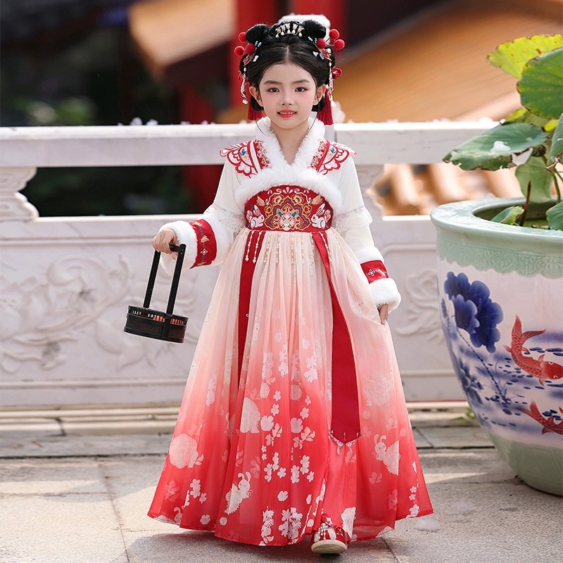 汉服女童秋冬款2025新款中国风唐装加绒连衣裙儿童超仙古装拜年服,童装/婴儿装/亲子装,唐装,淘宝优惠券,粉丝福利购,淘宝优惠卷