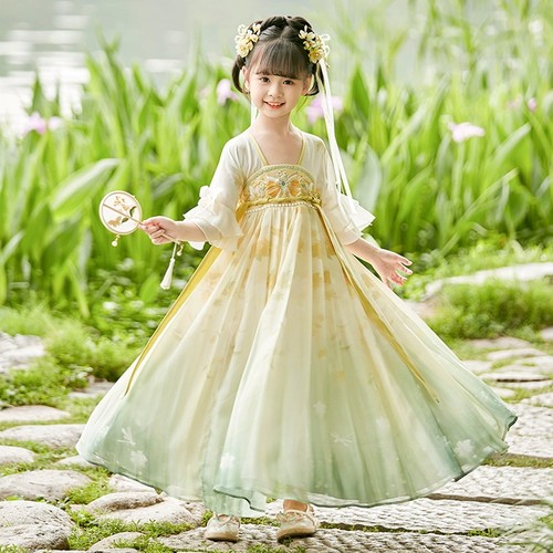 女童汉服夏季古装连衣裙夏款唐装