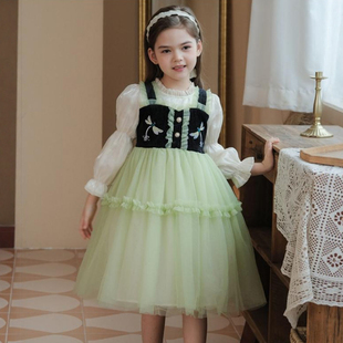 女童连衣裙春装2026新款儿童洋气女宝宝安娜公主裙万圣节演出服装