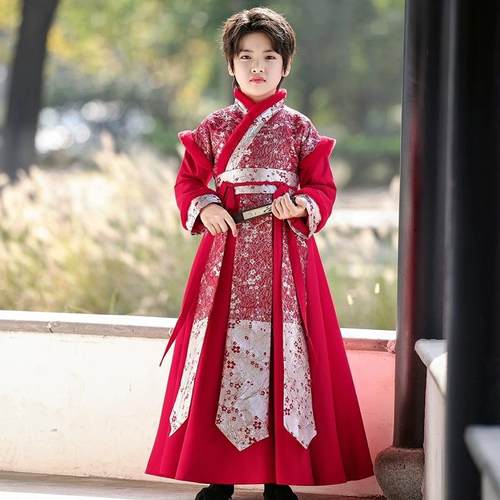 男童汉服拜年服冬装加厚国风唐装