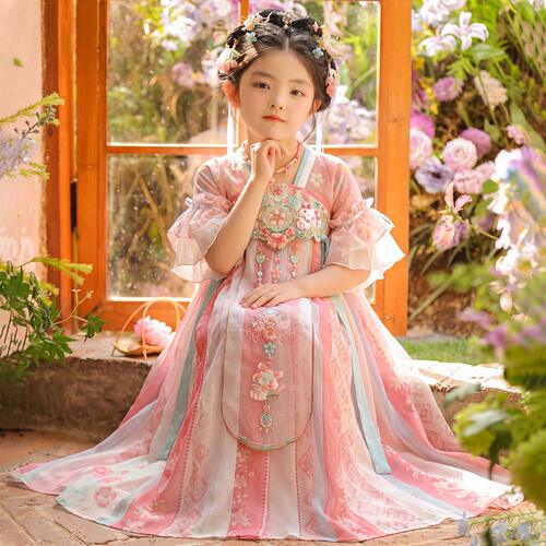 女童汉服夏季超仙古风齐胸襦裙