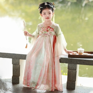 女童汉服夏季2025新款儿童古风超仙国风裙子小女孩古装连衣裙