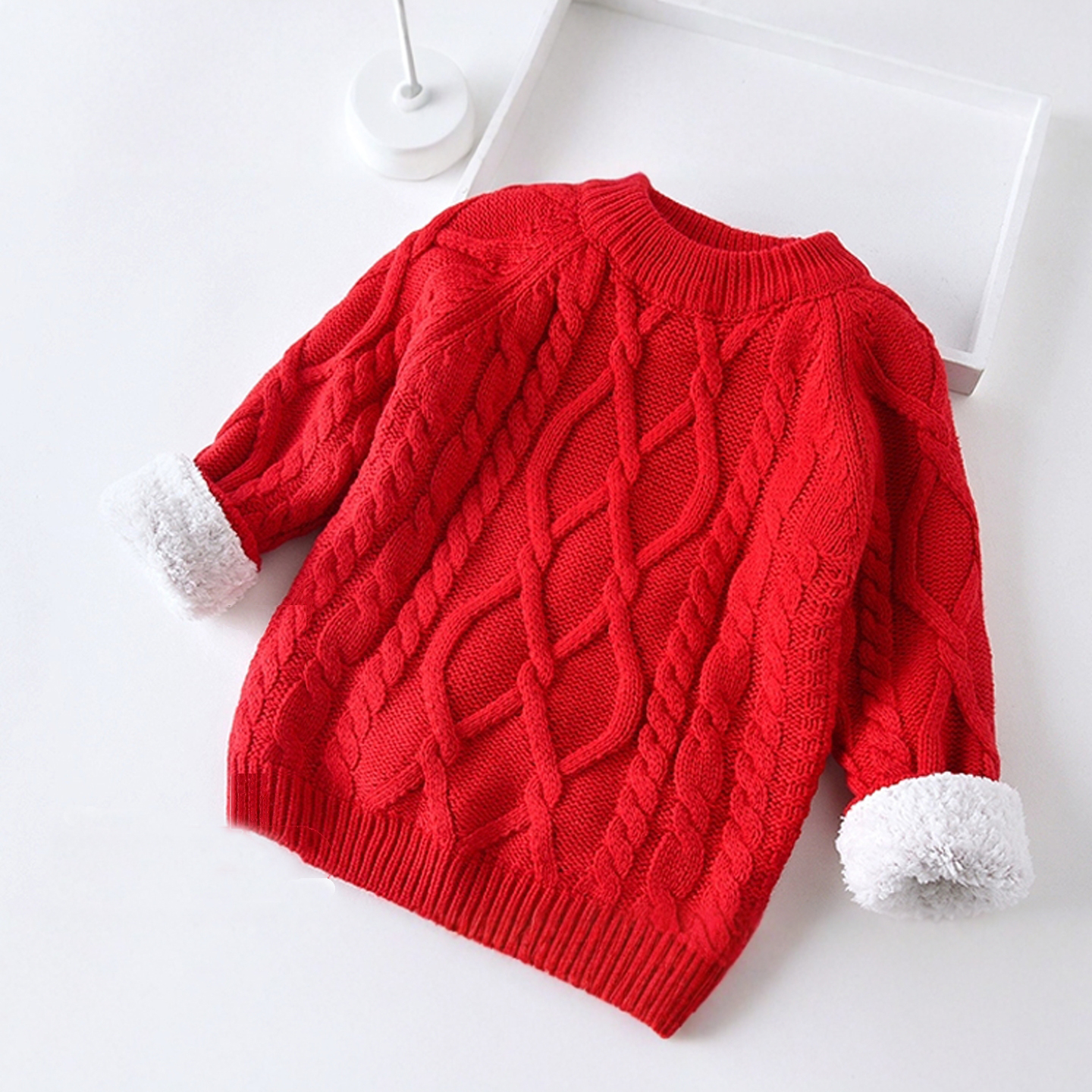 儿童毛衣加绒加厚秋冬保暖打底衫