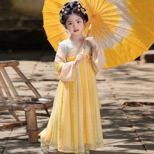 女童汉服春秋古装襦裙古风连衣裙