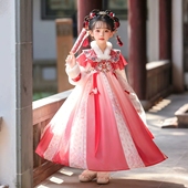 女孩加绒古风过年服冬装 2026新款 冬季 拜年服女童汉服儿童新年唐装