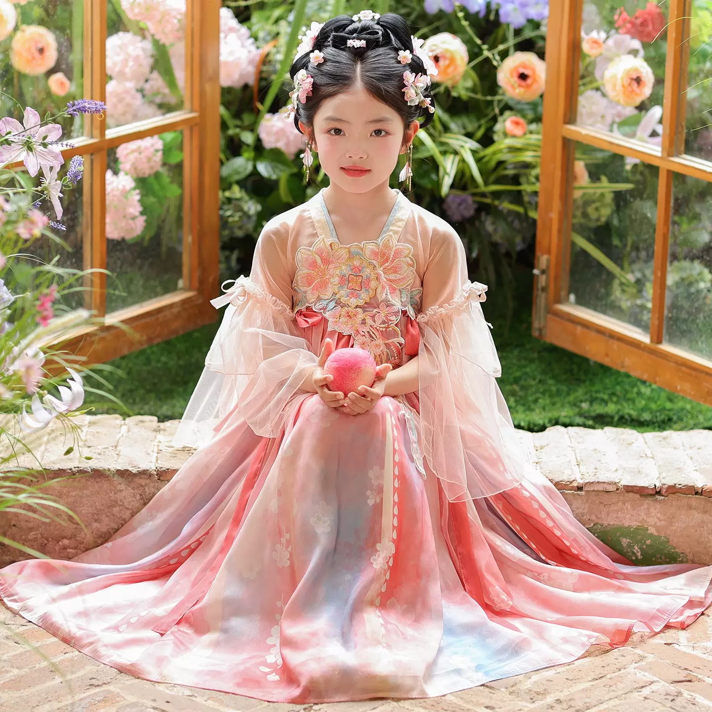 汉服女童夏季薄款古风齐胸襦裙图片