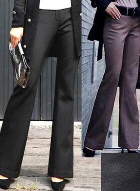 2025客衣都高腰休闲裤加绒款冬裤大码女裤微喇长裤250斤胖MM K101