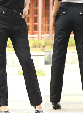 客衣都加肥加大码女装胖装2025冬季保暖高腰裤小直筒夹棉长裤K134