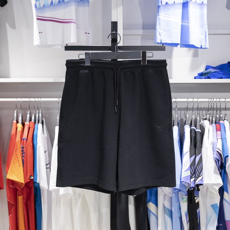 李宁男子五分裤透气短卫裤