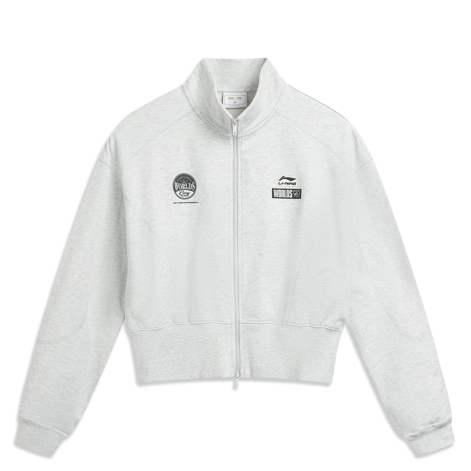 李宁 x LPL联名系列女子外套2025新款立领开衫卫衣AWDVE78