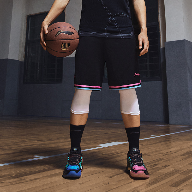 李宁吉米巴特勒CBA篮球系列男子2024新款吸汗舒适比赛短裤AAPU209