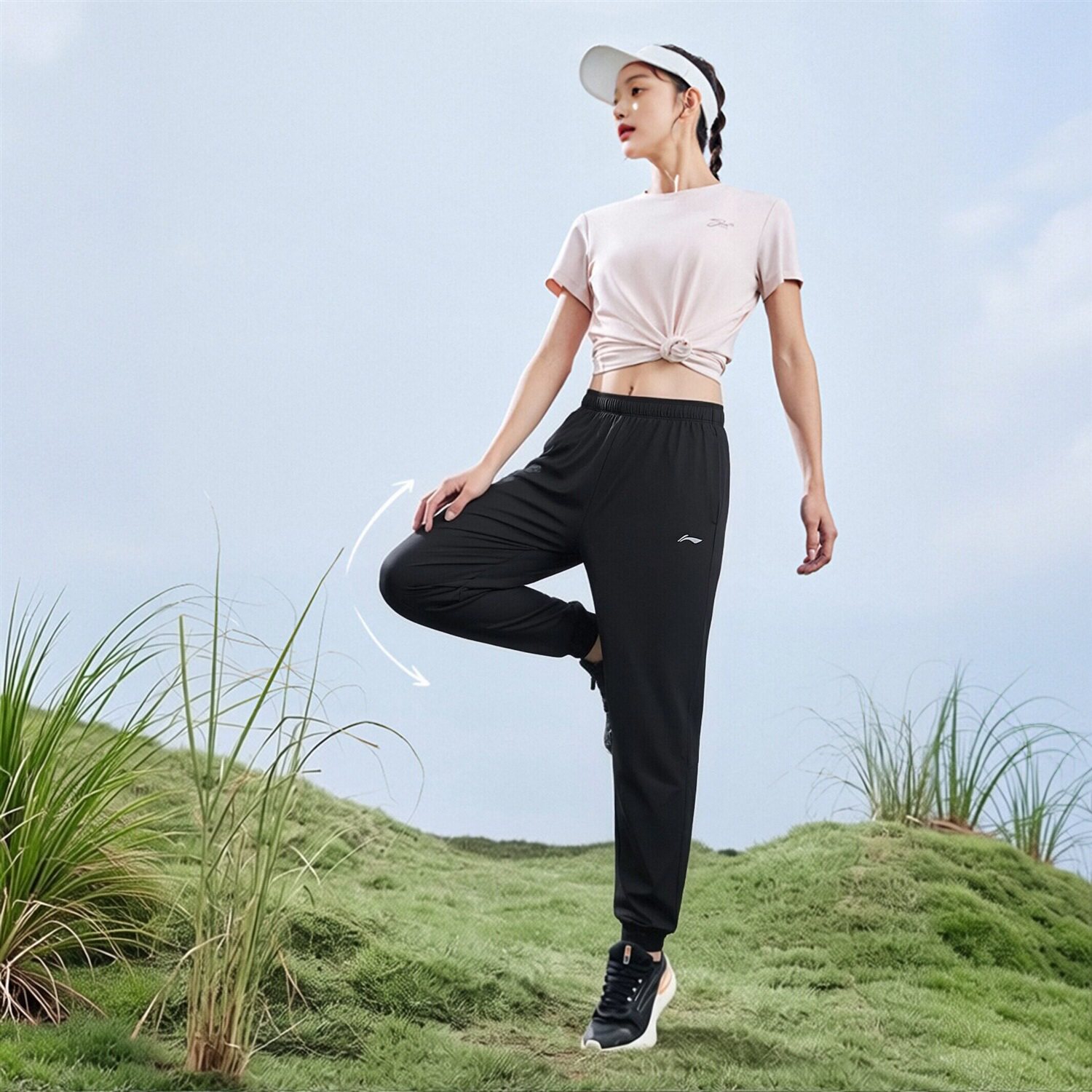 李宁运动长裤女子2026夏季平口速干凉爽冰感舒适梭织卫裤AYKW276
