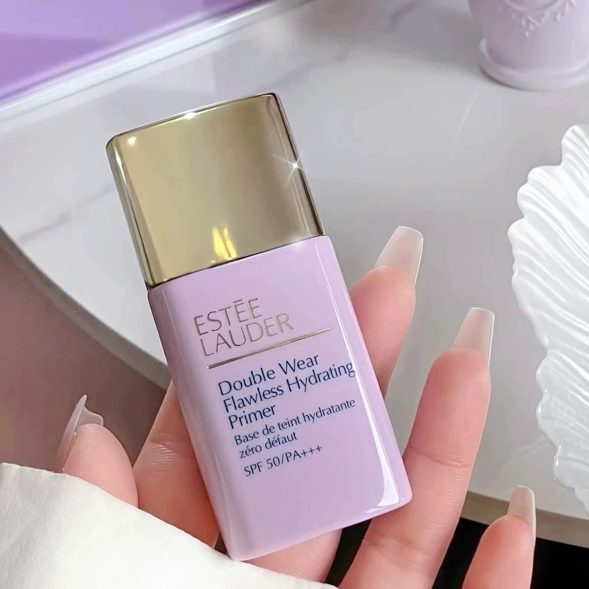 上新！雅诗兰黛DW紫色隔离妆前乳防晒SPF50持妆清透祛黄提亮 现货