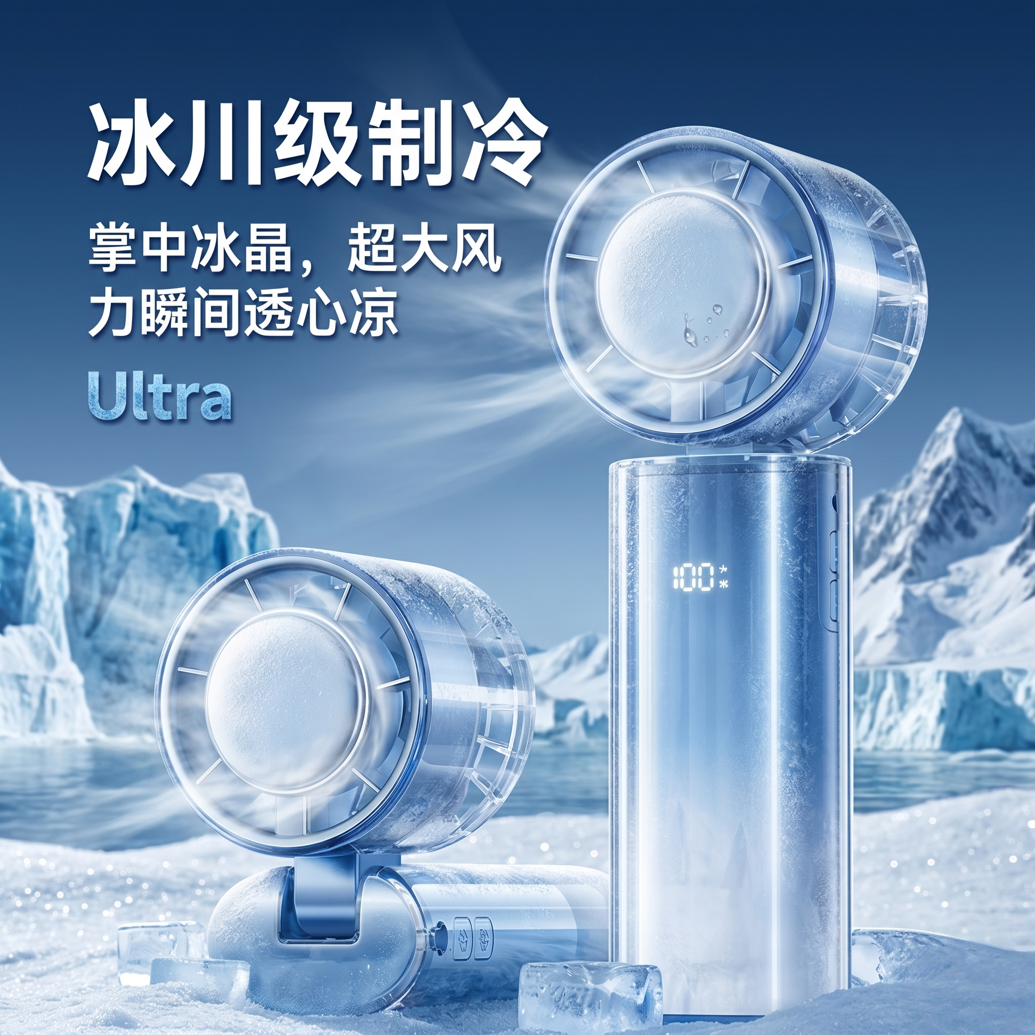 挂脖风扇便携式2026新款折叠小型迷你手持静音高颜值涡轮户外降温