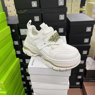 意大利轻奢专柜正品 9013米白色 F牛皮老爹鞋