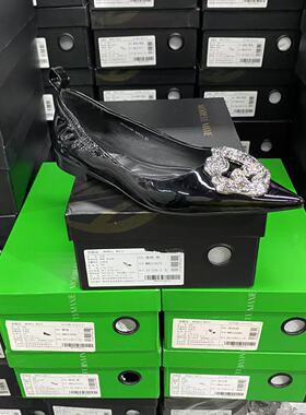 美国设计师买手高奢品牌G牛皮浅口百搭舒适尖头单鞋1168黑色