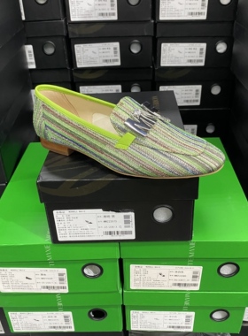 美国设计师买手高奢品牌I高定时装气质乐福鞋低跟单鞋1129绿金红