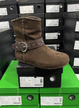 实体专柜意大利设计师轻奢品牌复古绒面羊皮爆款短靴311R咖色